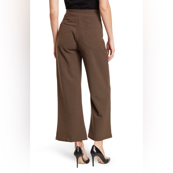 NWOT Nordstrom Plaid Wide Leg Trousers - Picture 2 of 6